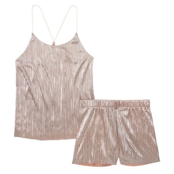 Victoria's Secret Other - Victoria secret Plisse satin Pj set size XL NWT